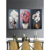 Nordic Classic Pop Wall Art Vibrant Flower Woman HD Canvas Oil Painting Poster  Print for Home Bedroom Living Room Decor  Gifts