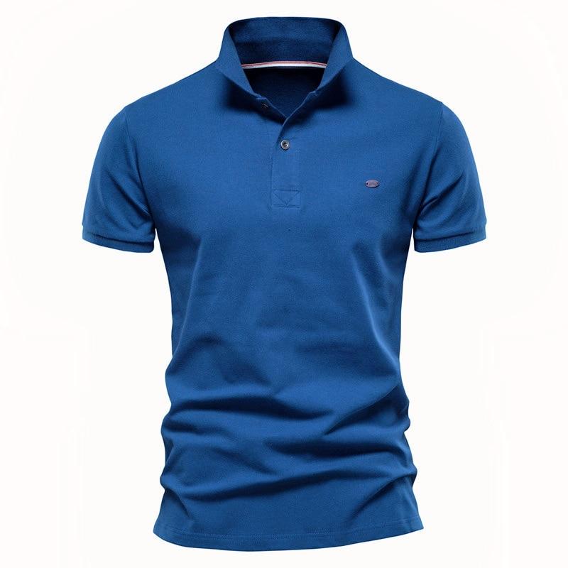Polo Shirt Men Casual Solid Color Short Sleeve Brand Mens Shirts Summer High Quality Streetwear Polos Men