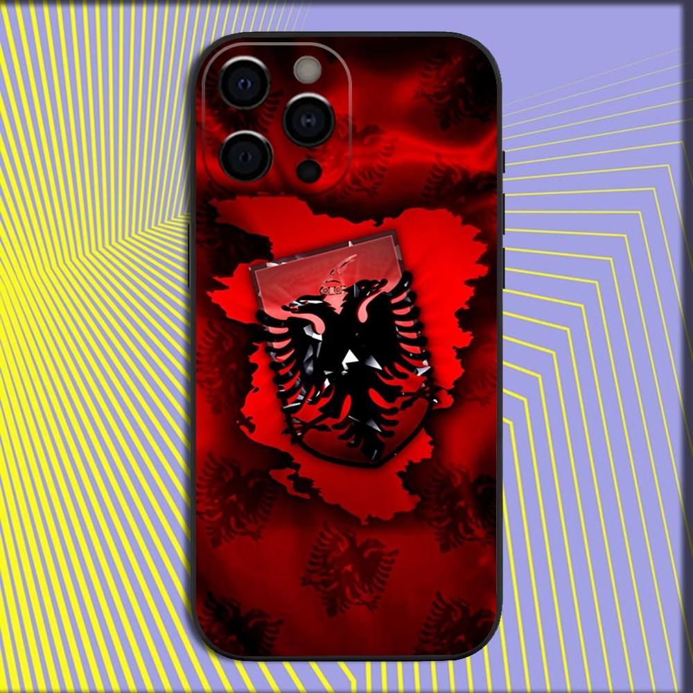 Funny Albania Albanians Flag Phone Case For iPhone 17 16 15 14 13 12 11 Pro Max Mini SE 7 8 Plus 17E Air Shockproof Soft Cover