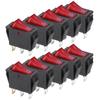 10Pcs 20A 15A 125V 250V Boat Type Rocker Switches 3 Pin 2 Position Rocker on/Off Test Stands