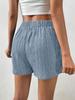 European and American Summer High-Waisted Textured Solid Color Women's Shorts Skirt