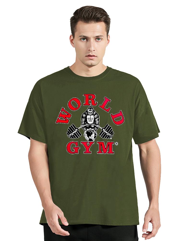 Vintage T-shirt Cute New Kingkong World Fitness T Shirt Unisex Tops Tees Streetwear Cotton Men's Clothing Oversized Graphic