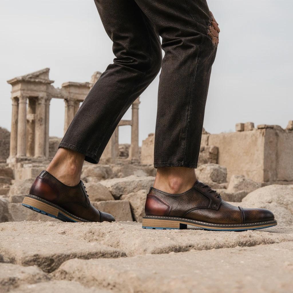 Casual Shoes Men Brand 2026 Comfortable Fashion Leather Shoes Men