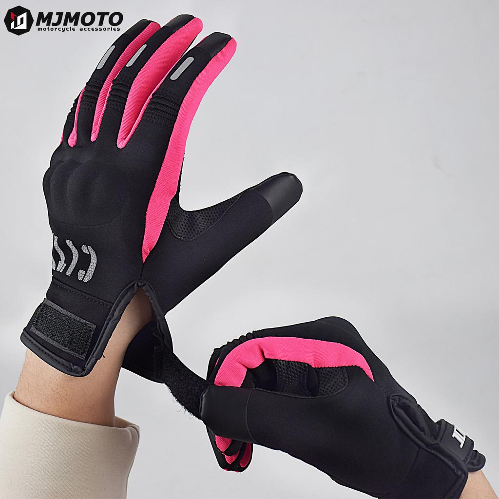 Motorcycle Gloves Women Touchscreen Motocross Gloves Hard Shell Protective Anti-fall Motorbike Gloves Waterproof for ATV BMX MTB