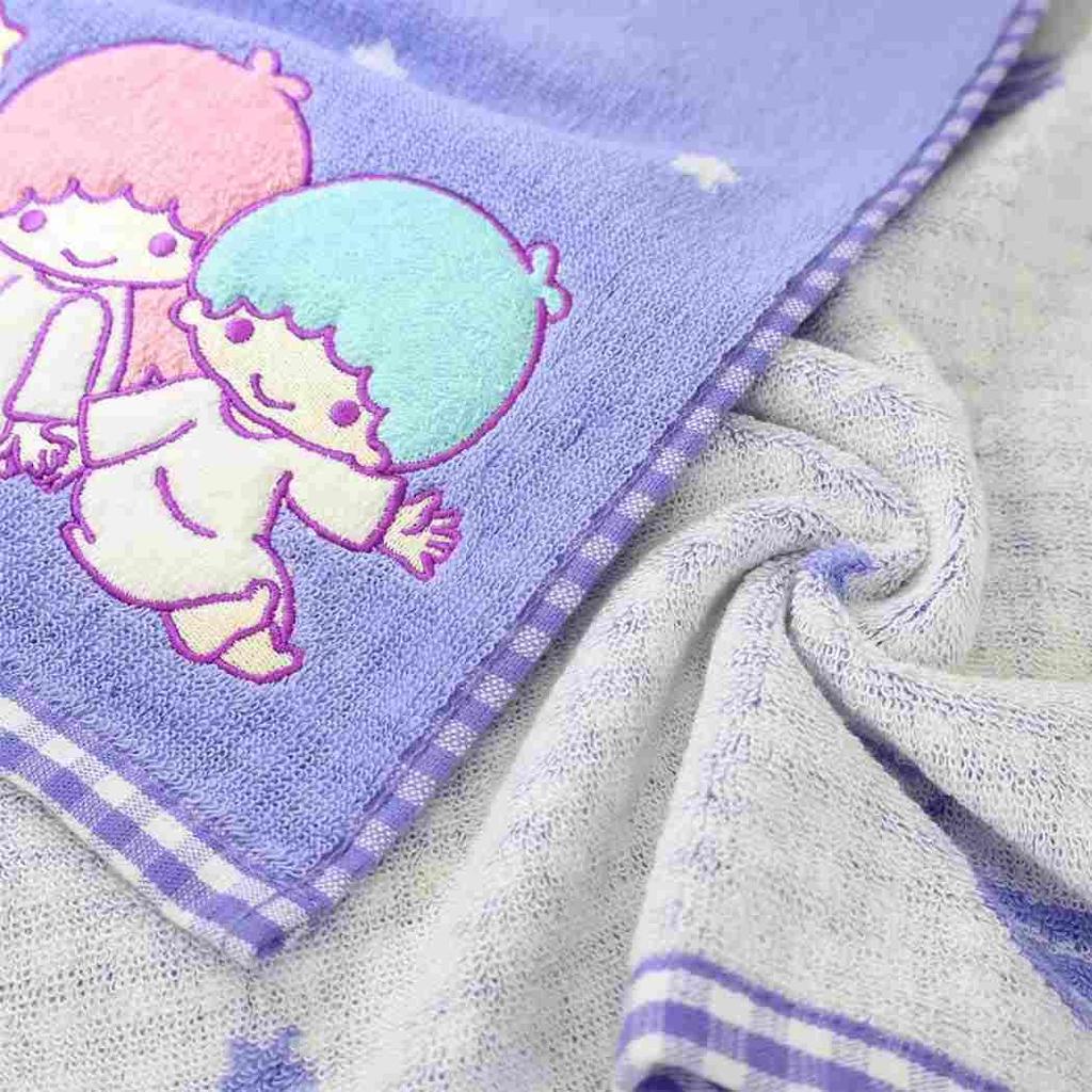 Marushin Face Sanrio Little Twin Cute Organic Antibacterial and 3725020200 Towel, Stars, KikiLala, Cotton, Deodorizing,