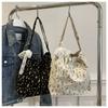Creative Floral Printing Canvas Bag Large Capacity Simple Underarm Handbag Reusable Tote Bag