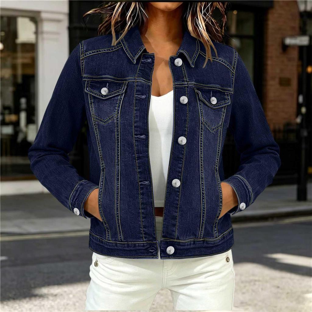 Denim Jacket with Pockets – Slim Fit Casual Everyday Outerwear