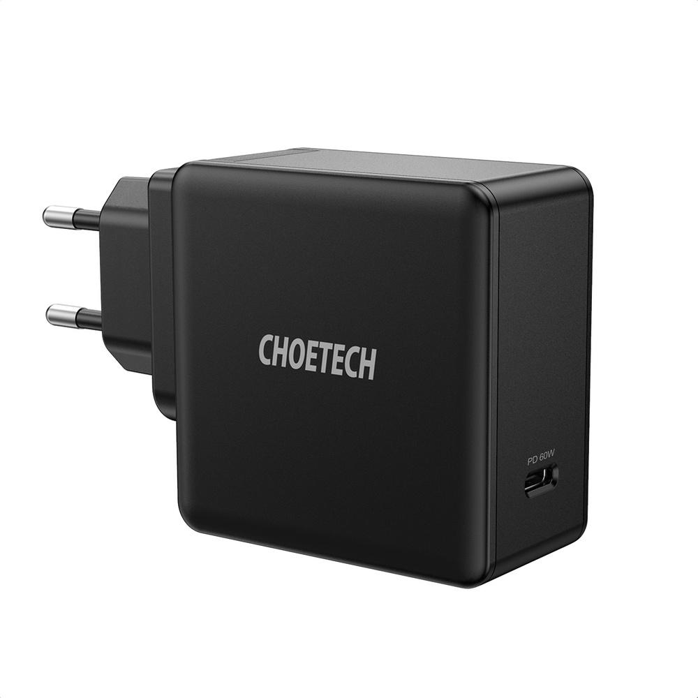 Choetech 60W USB-C PD Fast Wall Charger - Model Q4004-EU, Black