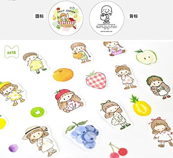 Molinta Masking Washi Tape for Fruit DIY Cute Interior Planner Tape Tape, Girls, Corner, Planner, Album, Scrapbooking, Gift, Stickers, Decoration,