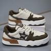 E Spring Outdoor Fashion Casual Men's Shoes Board Shoes, White, Black, White and Green, Rice Dumplings