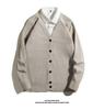Men's V-neck Cardigan Sweater - Spring & Autumn Hong Kong Style Versatile Knitwear