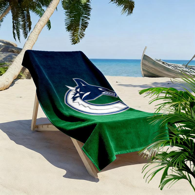 VANCOUVER CANUCKS Print Beach Towel, Large Soft Quick Dry Towel for Beach Camping Swimming