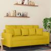 Vidaxl 2-Seater Sofa, Yellow, 140 Cm, Upholstered In Velvet