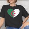 Printed DZ Algeria Algerian Flag T Shirt for Unisex Unisex Cotton Tee Shirt Short Sleeve Tops