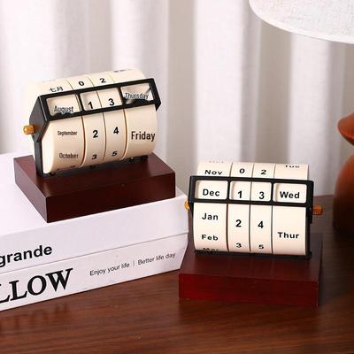 Verstelbare Roterende Eeuwigdurende Bureaukalender - Bureauornament en Home Office Decoratie.