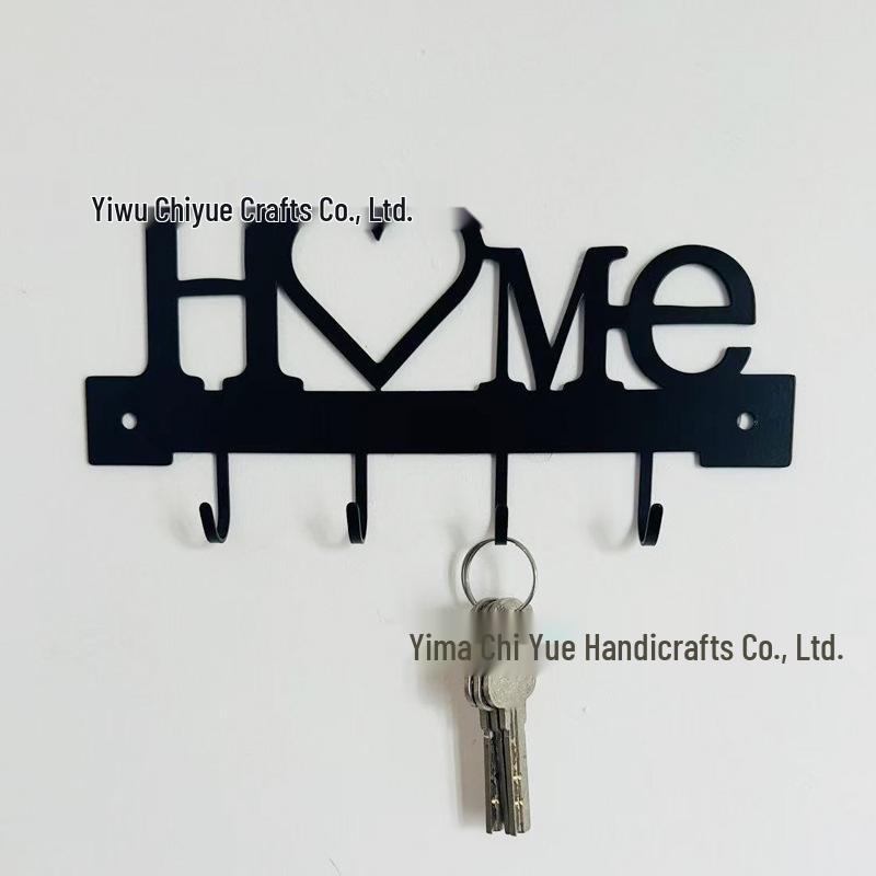 HOME Letter Metal Wall Hook - Creative Iron Art Key and Towel Holder
