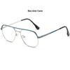 Double Bridge Men's Fashion Glasses - High-End Blue Light Blockers for a Personalized, Casual Look