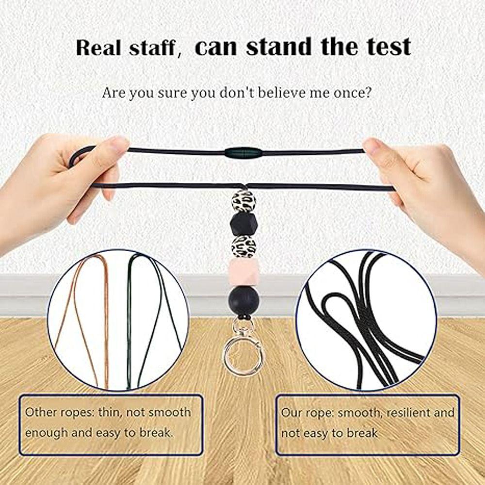 Nurse Necklace Silicone Beaded Lanyard Anti-Lose Teacher Lanyards ID Badges Lanyard  Great Gift