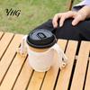 Autumn Winter Warmer Cup Wrap Plush Coffee Sleeve, Hand Strap Soft Insulated Holder, Fashionable Drink Accessories Retro Style Sleeve for And