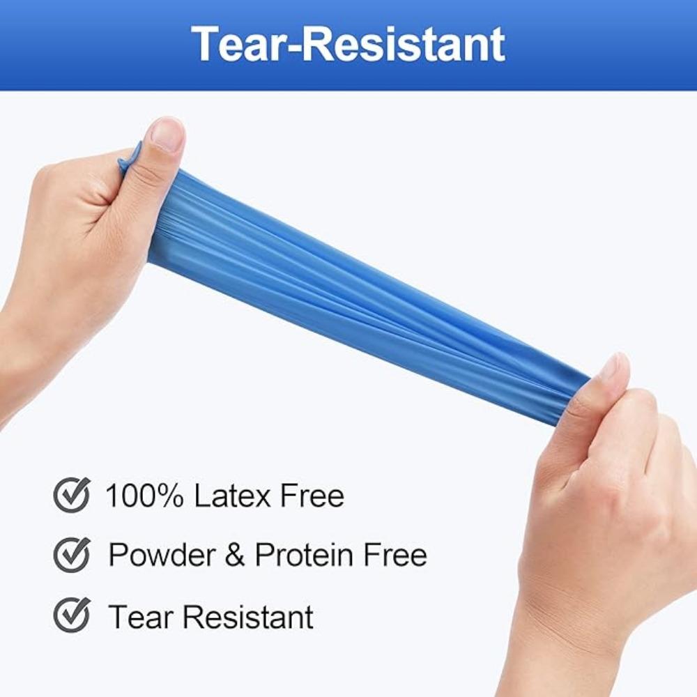 Nitrile Gloves HEAVY DUTY Nitrile Chemical Resistant Medical Cooking Cleaning Disposable Black Gloves