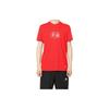 T Shirts Men's Red Crew Neck Moderate Straight Fit FK4411