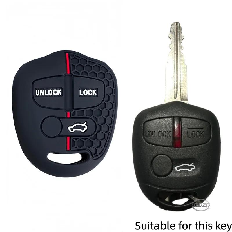 Silicone Shell Fob Car Key Case Cover For Mitsubishi Asx Mirage Montero Shogun L200 Colt Outlander Pajero Lancer Ex Accessories