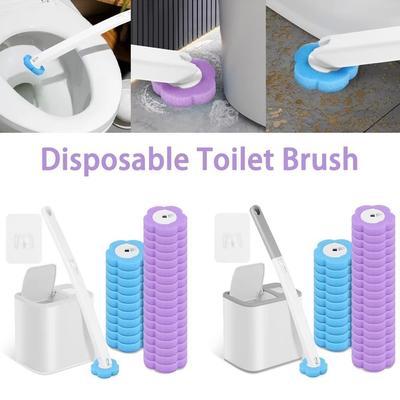 Wall Mounted Toilet Bowl Brush Extended Handle Wc Accessories Tool  Household