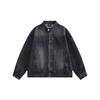 Japanese retro cityboy washed old denim jacket men's spring and autumn simple couple loose casual coat