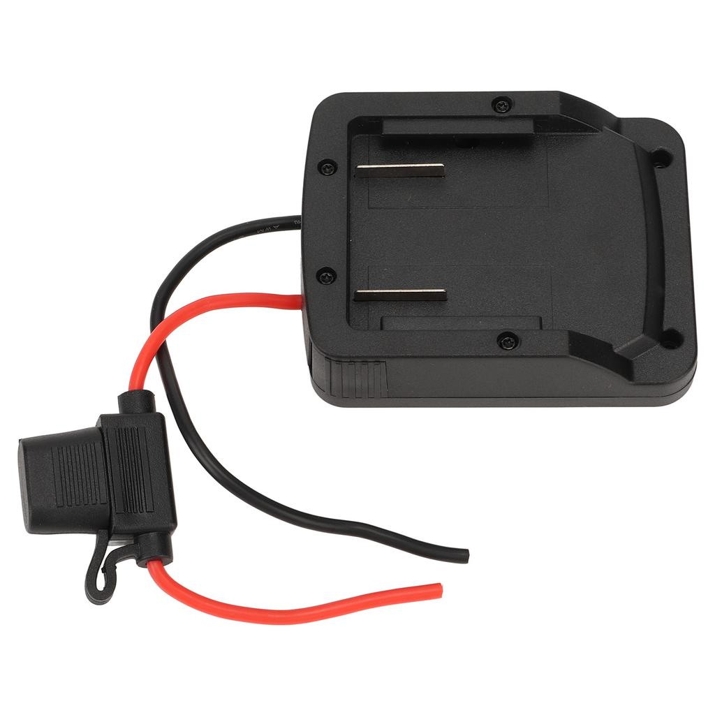 18V Lithium-Batterie-Adapter Integrierter ABS-Batterieadapter-Anschluss mit Sicherungshalter für Strom