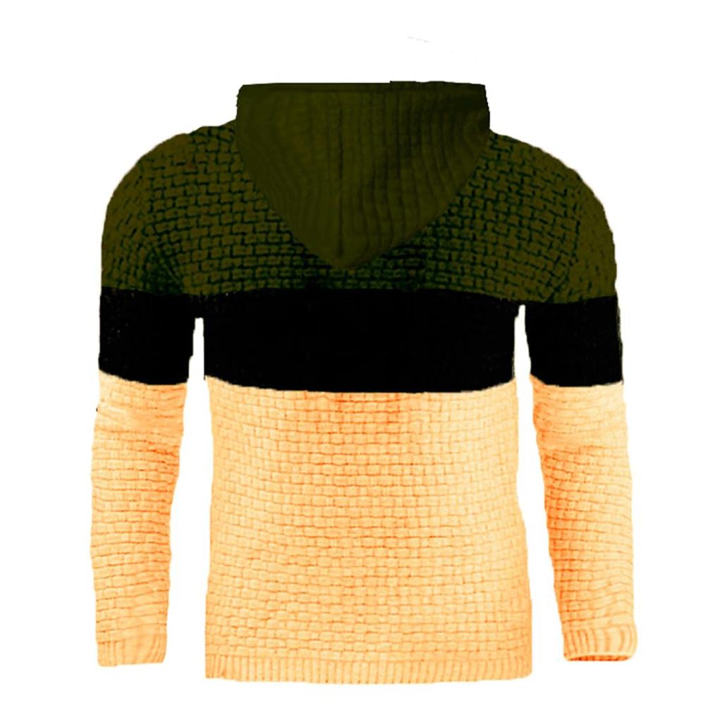 Herren, Hoodies  Fit Mode Waffel Hoodie Casual  Hoody Top Mit Freizeit Hoodie Farbblock Strick Sweatshirt Top