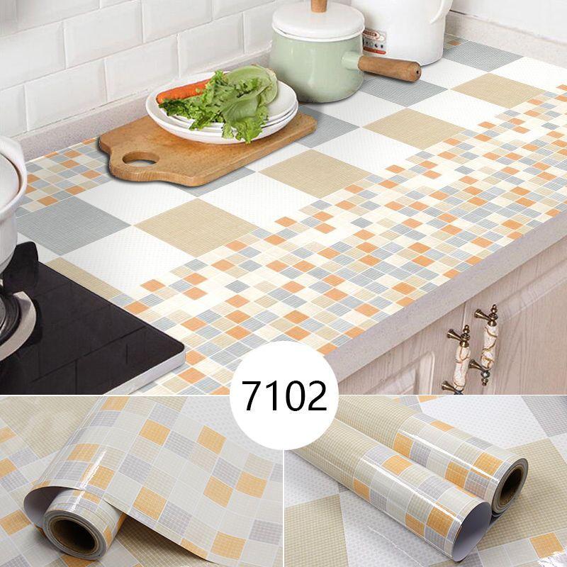 Oil Proof Sticker, High-temperature Resistant Wall Sticker, Waterproof and Moisture-proof Wallpaper, Self-adhesive Sticker, Aluminum Foil Paper