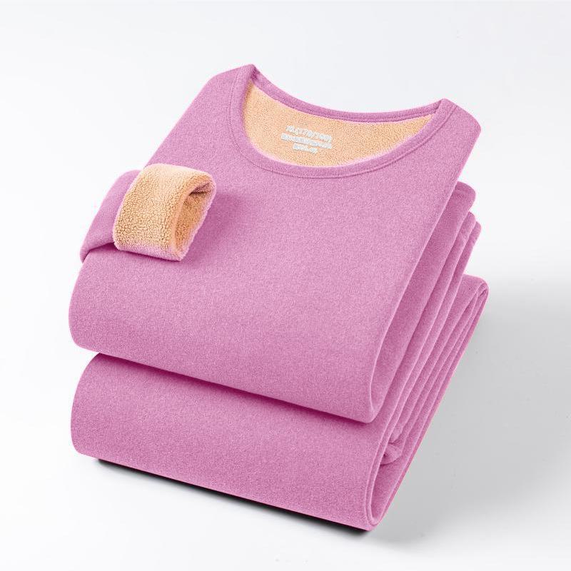 Women's Winter Thermal Velvet Round Neck One-Piece Suit