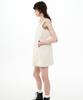 Bikwaieos A-Lined Faux Leather Mini Dress_Ivory