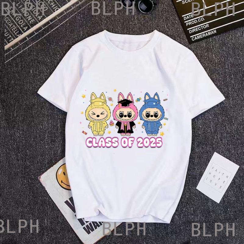 Labou Printed Cotton Children's T-shirt Parent-child Clothing For Men And Girls, Summer Short-sleeved Shirt, Family Clothing Set