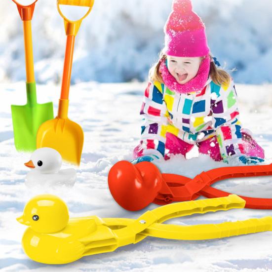 Snowball Maker Snow Ball Toys with Handle Plastic Snowball Claw Tool for Outdoor Indoor Winter Fun Sandcastle Building