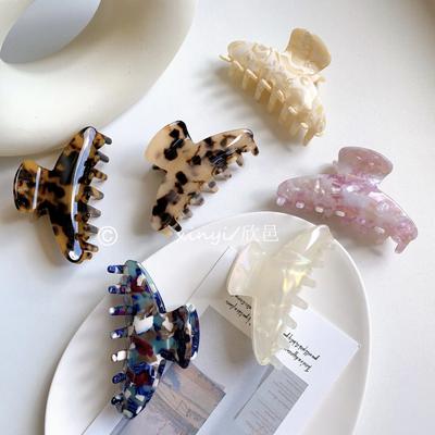 Damskie lekkie luksusowe acetate pan hair grab clip z tyłu głowy proste dziewczęce spinki do włosów akcesoria