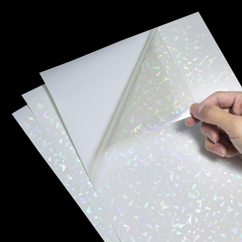 

1 лист прозрачные лазерные наклейки водонепроницаемые этикетки DIY голографические ламинированные виниловые ламинированные клейкие наклейки