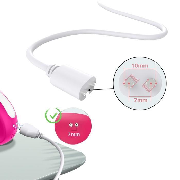 Câble de charge Magnétique USB 1m universel 7mm compatible avec brosse à dent montre connectée jouet masseur Phonillico®