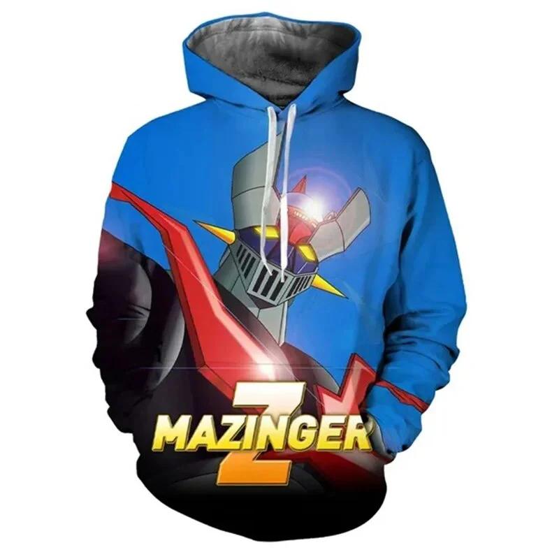 Anime Mazinger Z Hoodies 3D Print Hoodie Men/women Long Sleeve Fashion Hooded Men Fashion Kids Hoodie Y2K Unisex Clothing