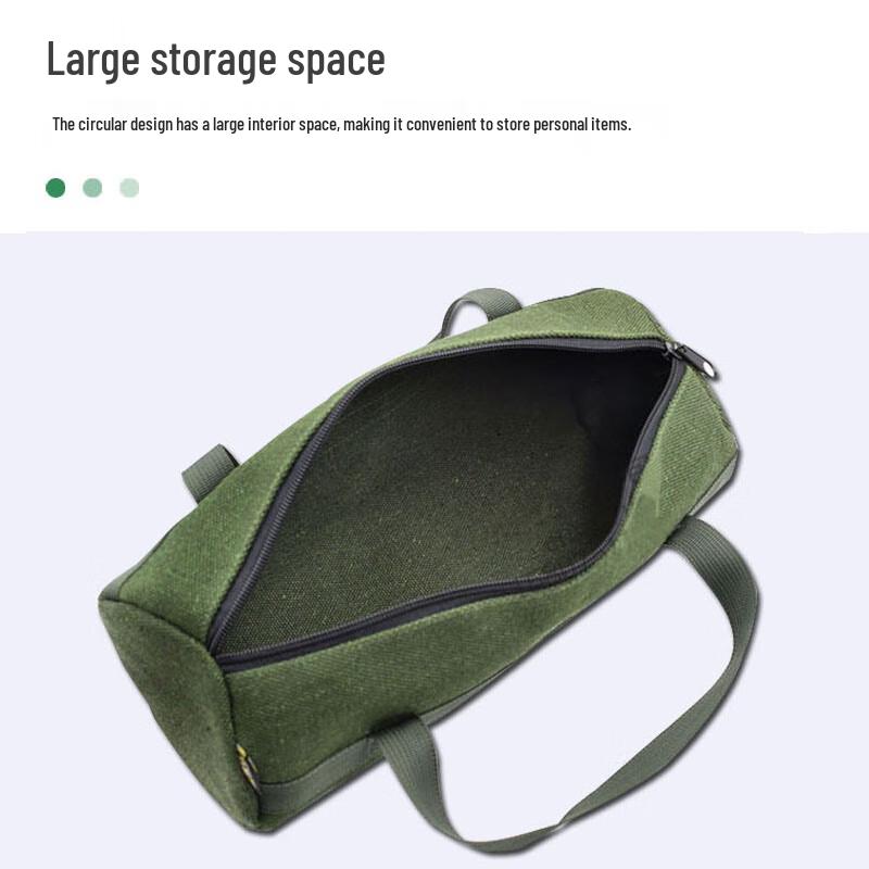 Heavy-Duty Canvas Round Tool Storage Bag