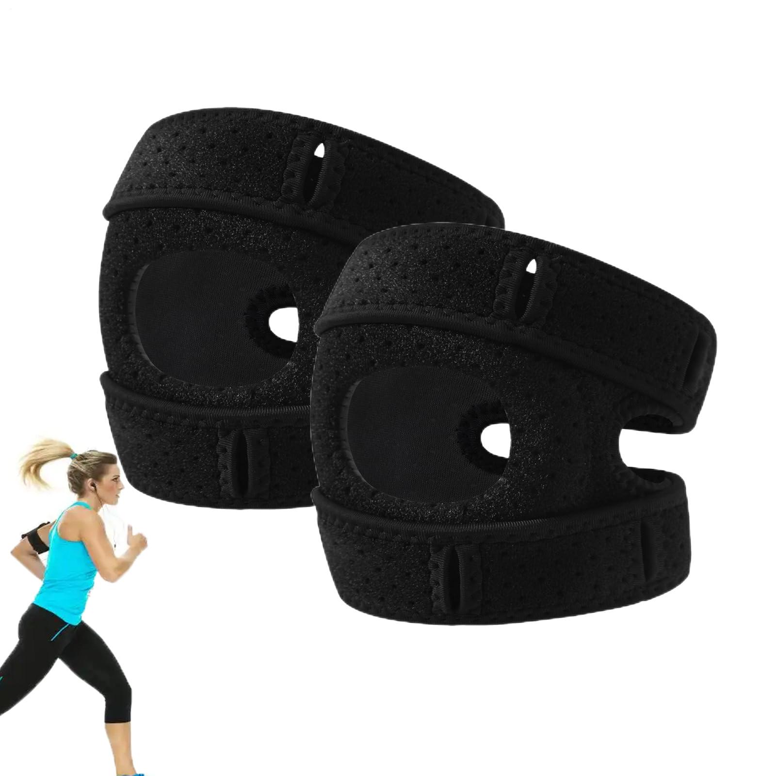 

2pcs Sports Kneepads Men s Patella Belt Spring and Summer Silicone Fitness Running Professional Protection Knee Joints Breathable and Light. чёрный