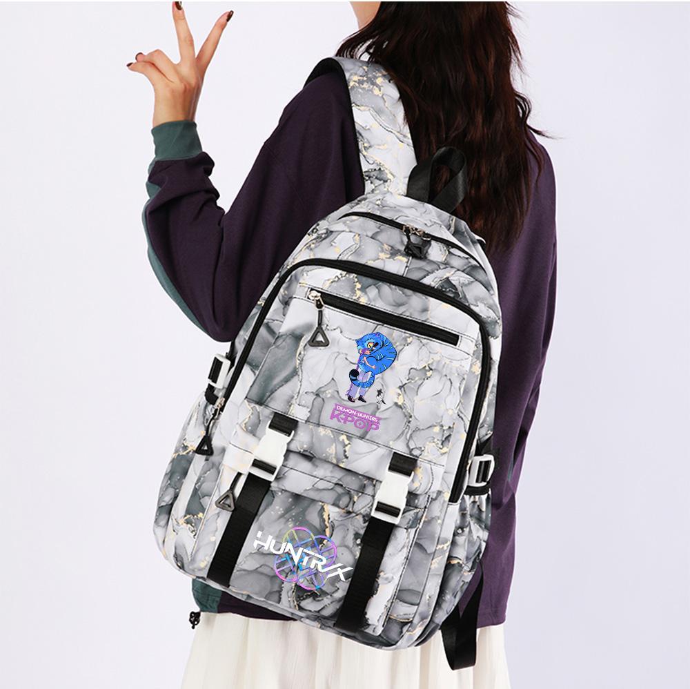 Rucsac Imprimat cu Demon Hunters K-Pop Desen Animale Școlar pentru Adolescent Student Fată Băiat Geantă pentru Cărți Capacitate Mare Impermeabilă Geantă de Călătorie Mochila