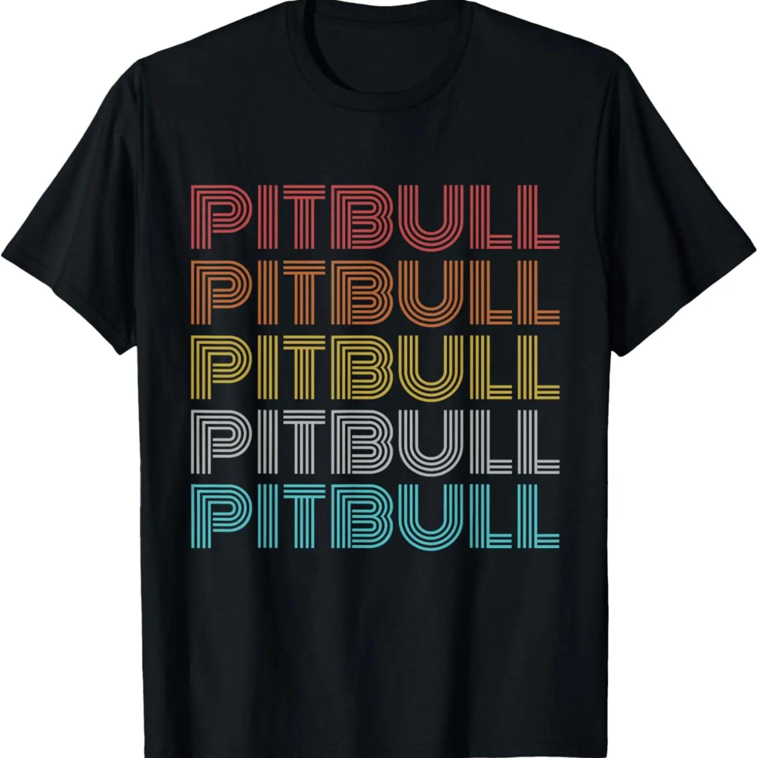 Retro Vintage Pitbull T-Shirt S чёрный