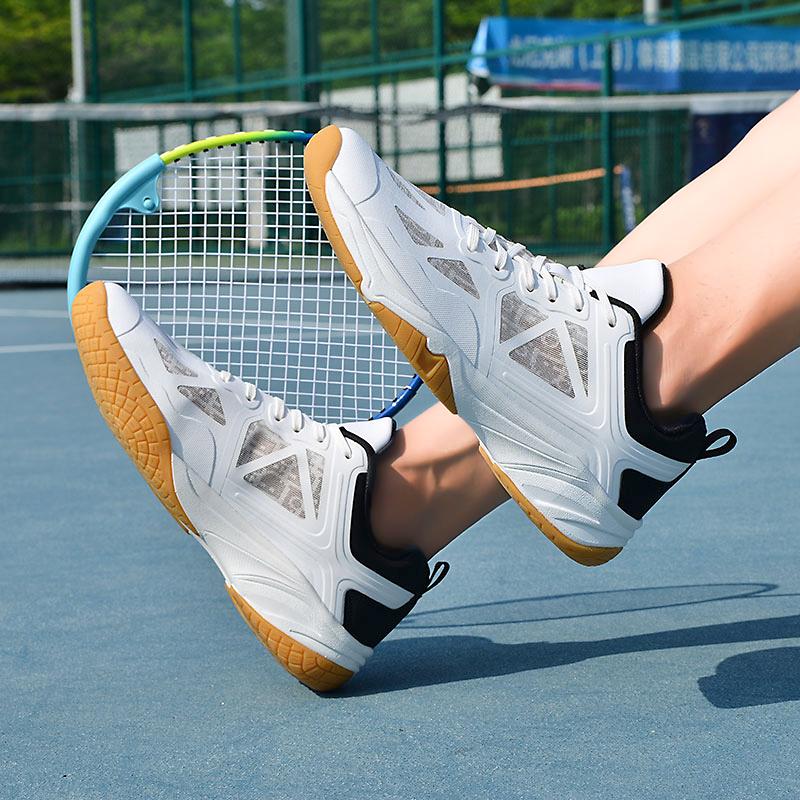 36-46 Paar Stoßdämpfende Rutschfeste Atmungsaktive Badmintonschuhe Tennisschuhe Tischtennisschuhe Sportschuhe