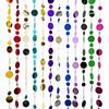 Forme de Sequins Rondes Sequins Rideaux en Feuille Suspendus Matériau Plastique Longueur 100cm Guirlande de Sequins PVC Quantité 10 PIÈCES