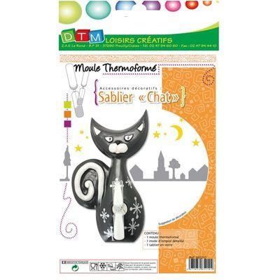 Moule thermoformé "sablier chat"