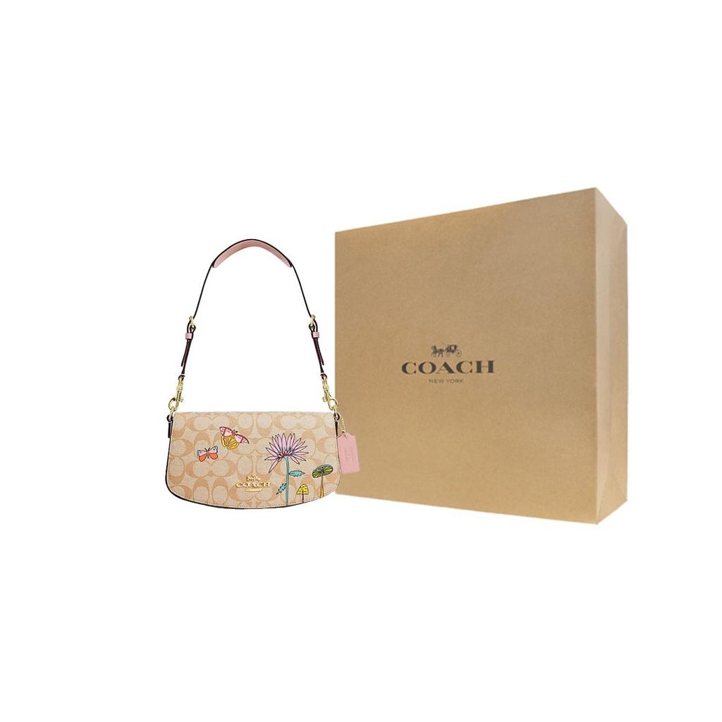 Coach X Osservato da Noi Collaborazione Andrea 24 Stampa Logo Classico Pelle E Pelle Sintetica Borsa a Spalla Tote Media Borse Donna CU395-IMOT4