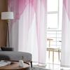 Pink Flower Close-Up Bloom Sheer Curtains Modern Gauze Curtain for Living Room Bedroom Voile Yarn Curtains