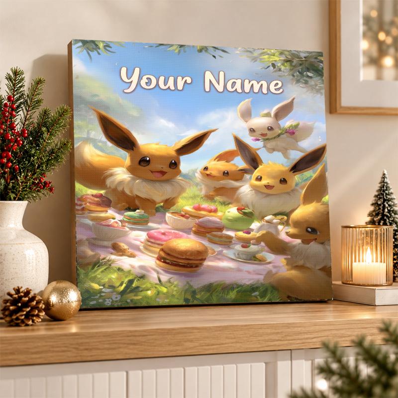 Eevee Custom Name Diamond Painting Personalized 5D Full Drill DIY Diamond Art Home Decor