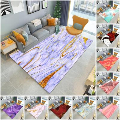 1PC Marble Texture Printed Carpet Rug for Living Room Bedroom Home Sofa Decoration,Non-slip Floor Mat Floor Mat